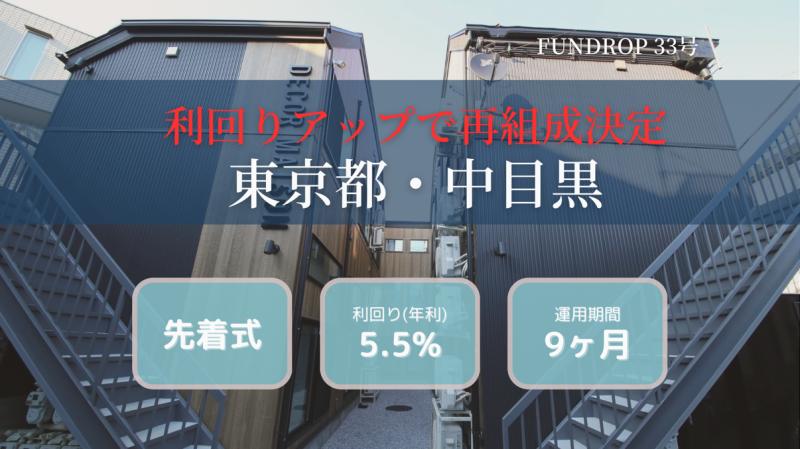 FUNDROP 33号「東京都目黒区」賃料保証×再組成