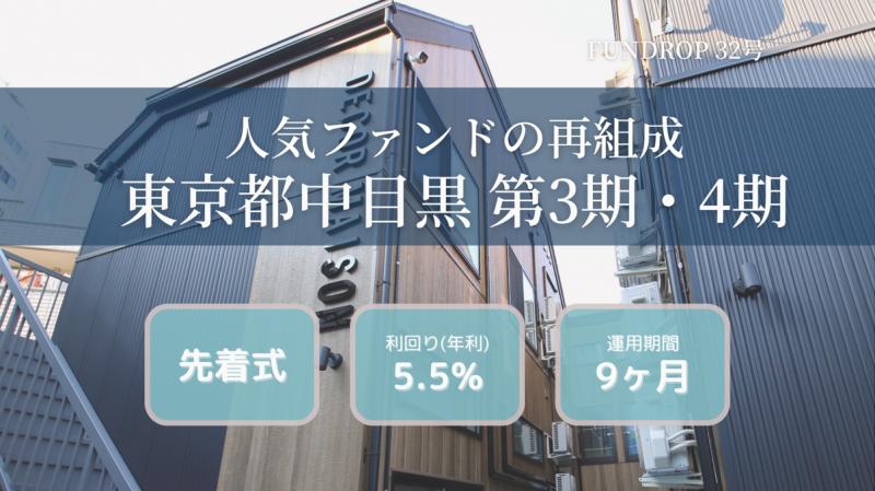 FUNDROP 32号「東京都目黒区」賃料保証×再組成