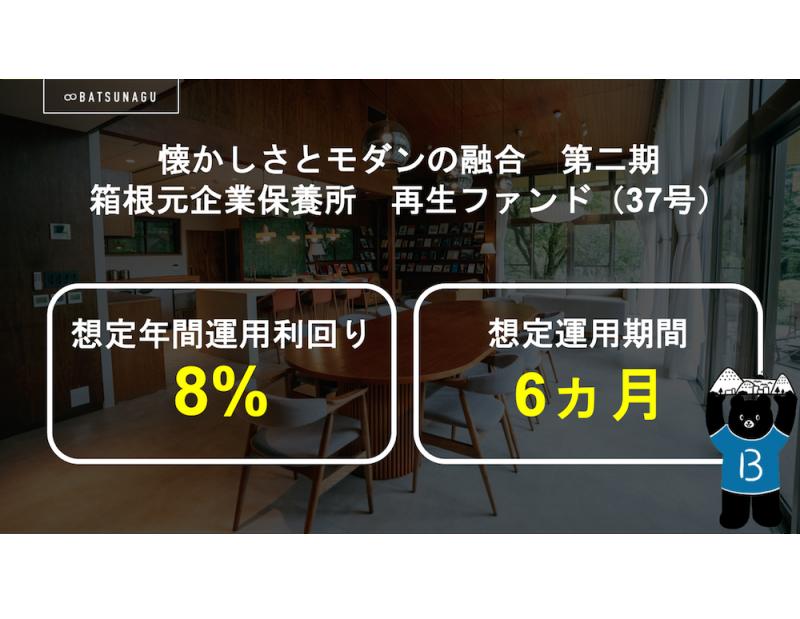 懐かしさとモダンの融合 第二期 箱根元企業保養所 再生ファンド【抽選式】